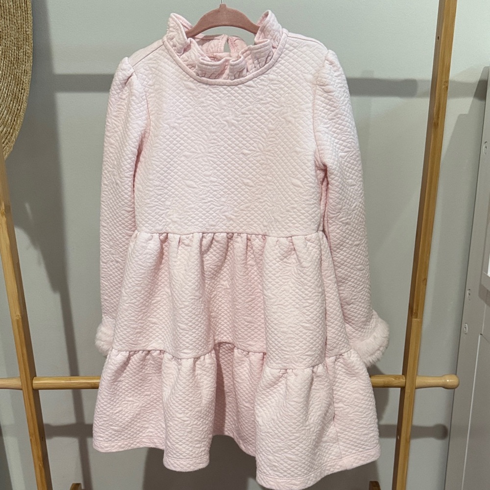 Janie and Jack Light Pink Quilted Dress